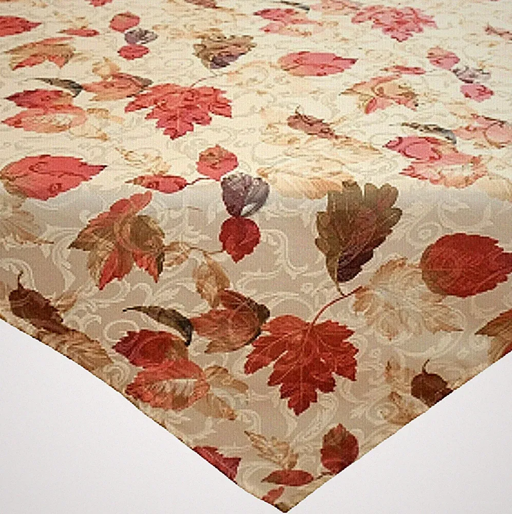 Tischdecke 110 x 110 cm Herbstmotiv Bunte Blätter Herbst Herbstlaub