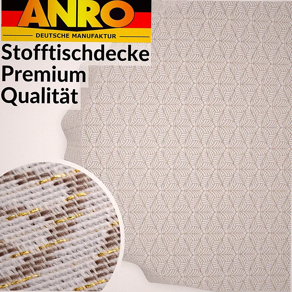 Tischdecke abwaschbar Stoff Tafeldecke Tischtuch Lurex Teflon Fleckenschutz