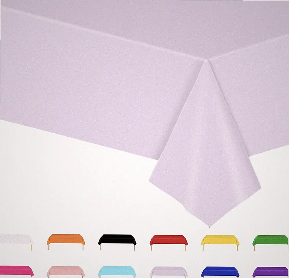 Tischdecke Einweg Hellviolett 137x274cm Rechteckig für Garten Party Hochzeit