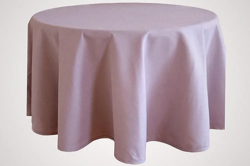Tischdecke Rund Unterdecke 130 cm PFLEGELEICHT Tischtuch Tischwäsche Violett