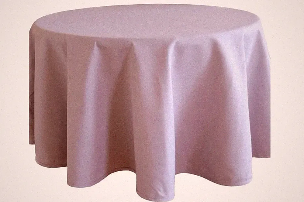 Tischdecke Rund Unterdecke 130 cm PFLEGELEICHT Tischtuch Tischwäsche Violett