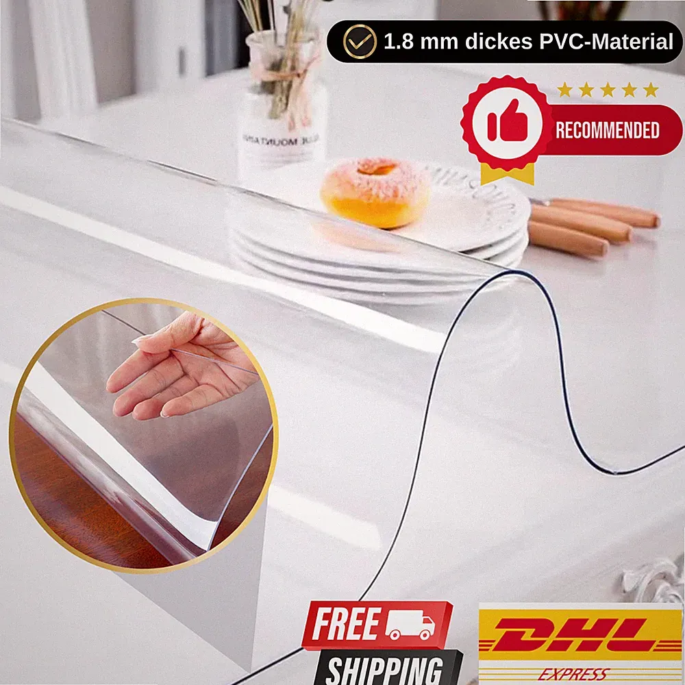Tischfolie Transparent Tischfolie Tischdecke Transparent 2.0mm Tisch Schutzfolie