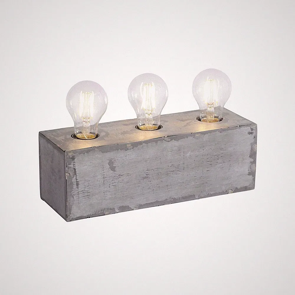 Tischleuchte E27 Eisen Rost used Industrial Style 3xLED eisen SAMIA Innenleuchte