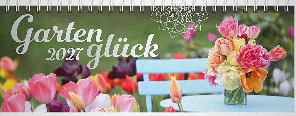 Tischquerkalender Gartenglück 2027 Korsch Verlag