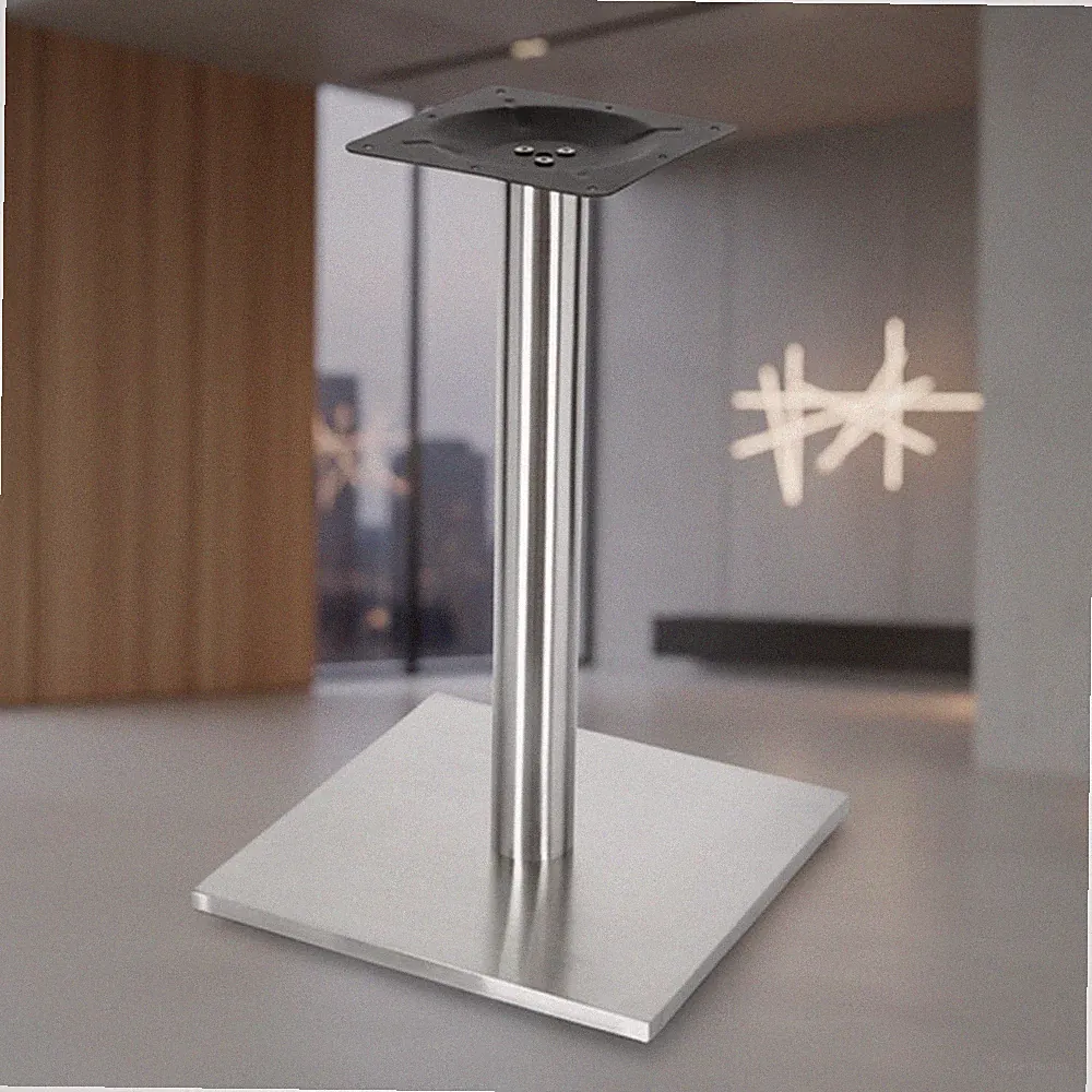 Tischsäule 72CM Unterstellfuß Edelstahl Tischgestell Lautsprecherständer