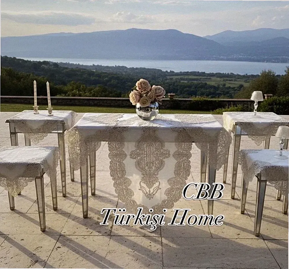 Türkisi Home Tischdecke Angelika Modell Gartengarnitur