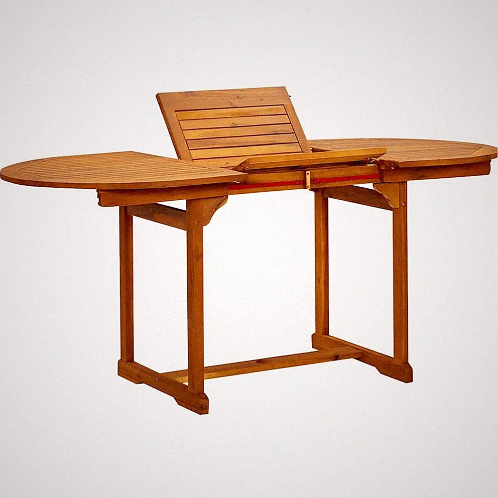vidaXL Gartentisch, (120-170)x80x75 cm, Akazienholz