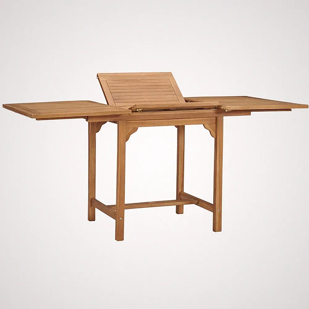 vidaXL Gartentisch Ausziehbar (110-160)x80x75 cm Massivholz Teak