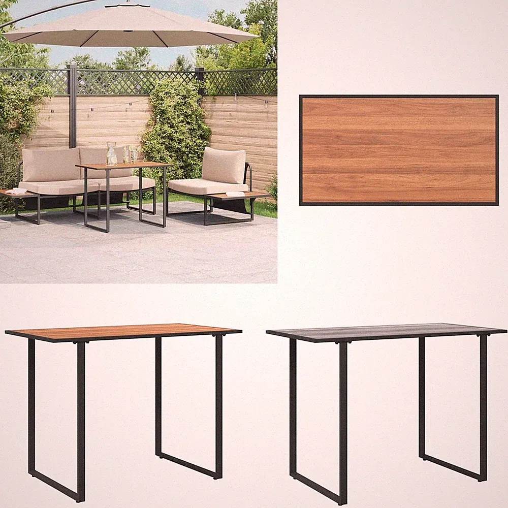 vidaXL Gartentisch Braun 100 x 55 x 70 cm Holz