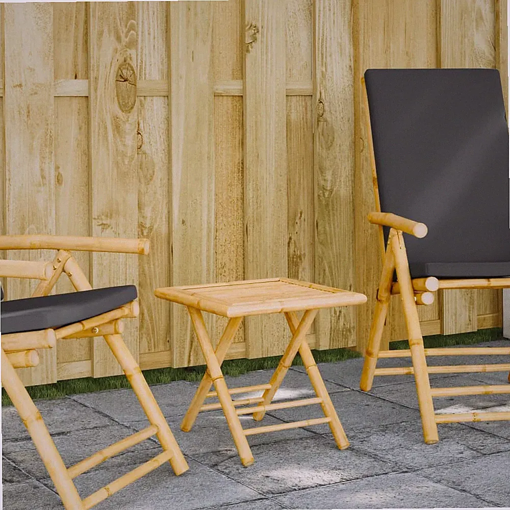 VidaXL Gartentisch Klappbar 45x45x45 Cm Bambus
