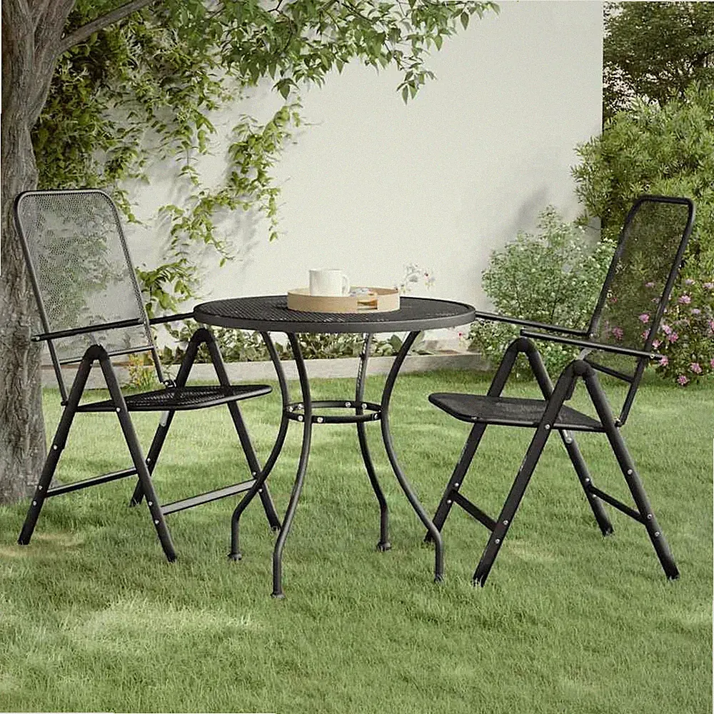 VidaXL Gartentisch Ø80x72 Cm Streckmetall Anthrazit