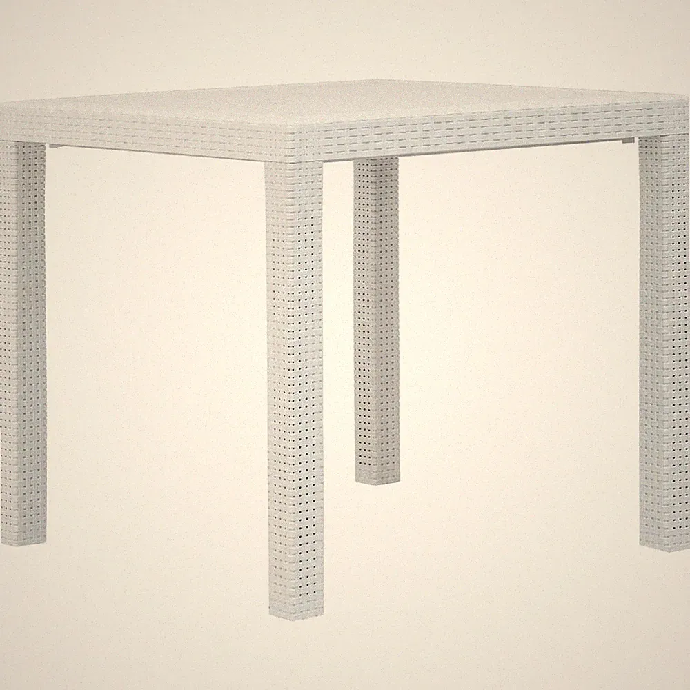 vidaXL Gartentisch Weiß 79x79x72 cm Kunststoff Rattan-Optik