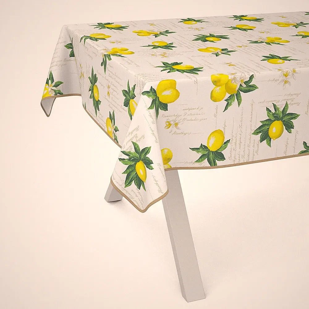 Wachstuchtischdecke Tischdecke abwaschbar Gartentischdecke ANRO Zitronen