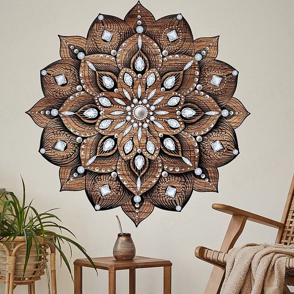 Wandtattoo Mandala Wandbild Blumen Wandaufkleber Ornament Wohnzimmer Sticker