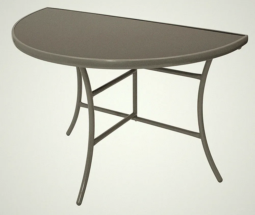 Wandtisch Anbautisch Klapptisch Balkontisch PALERMO halbrund 58x110cm Glasplatte