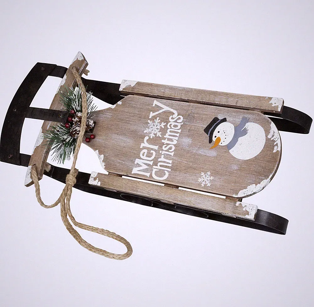 Weihnachts Tischdeko Schlitten Hängedeko Holz XL 50cm Weihnachten Winter Deko