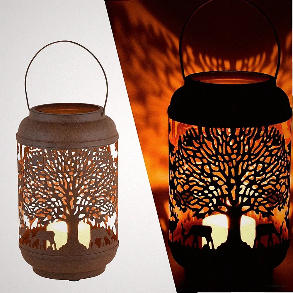 Windlicht Teelichthalter Laterne Metall 27cm Wohnzimmer Garten Tischdeko Deko