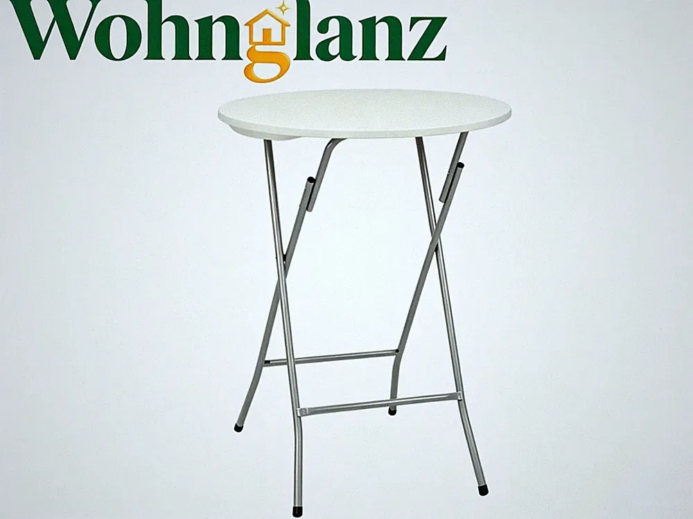 Wohnglanz Klappbarer Stehtisch Balkontisch Gartentisch Partytisch ⌀ 60 cm 110cm
