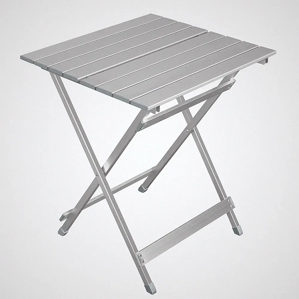 WOLTU Alu Campingtisch Klappbar Gartentisch Balkontisch 50.5x47x59.5cm Silber
