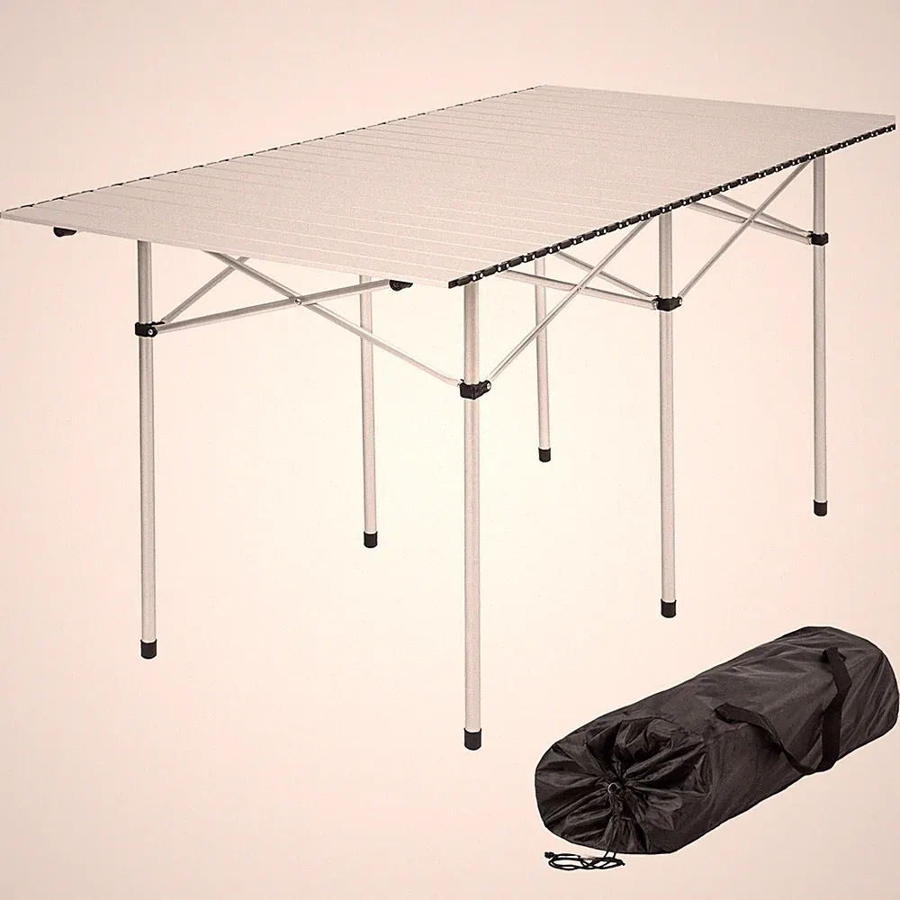 XXL Campingtisch klappbar faltbar Aluminium Rolltisch Klapptisch Gartentisch