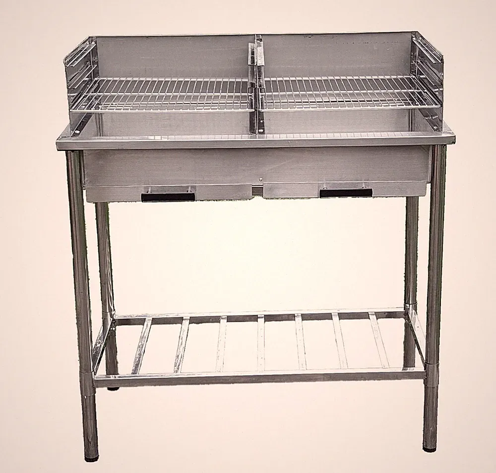 XXL Edelstahl Grilltisch Holzkohle-Grill Standgrill Kohle Outdoor Gartengrill