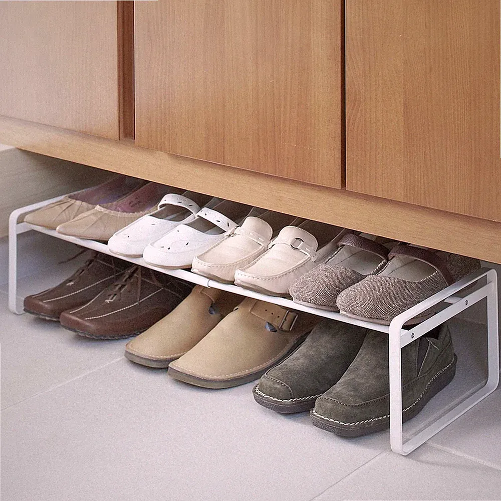 Yamazaki Schuhregal mit 1 Ablage ausziehbar für 3-5 Paar minimalistisch weiß