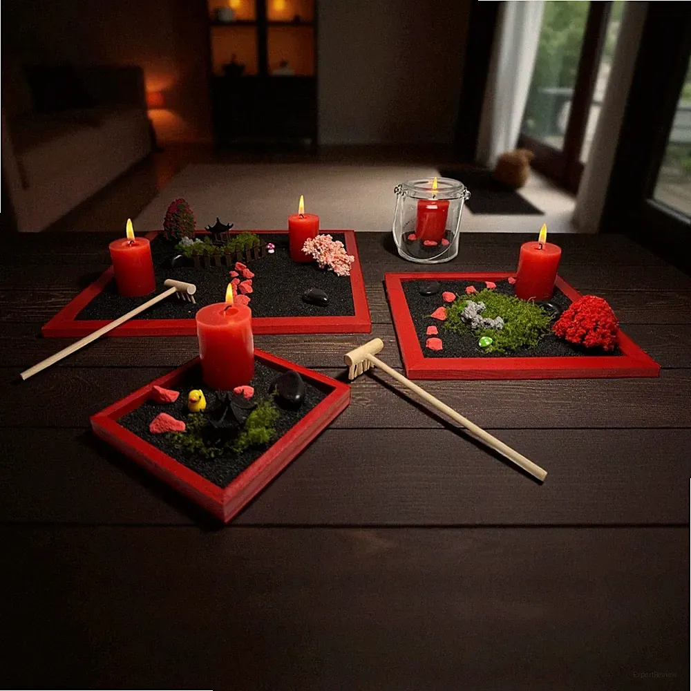 Zen Garten Miniatur Größe L Handgemachte Deko Oase Tischdekoration & Geschenk